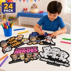 Paw Patrol Big 30cm Colour In Fuzzy Posters - 24 PK
